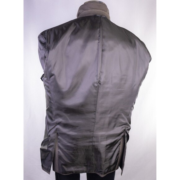 Pronto Uomo Men's Sport Coat Blazer Jacket Two Button Houndstooth Brown 46R EUC - Picture 12 of 13